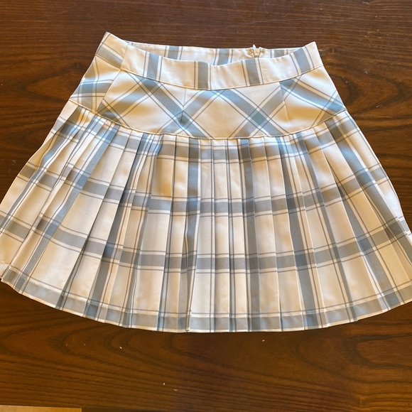 Blue/grey & white flannel pattern skirt teens/kids (x-small) amazing condition - Picture 2 of 5